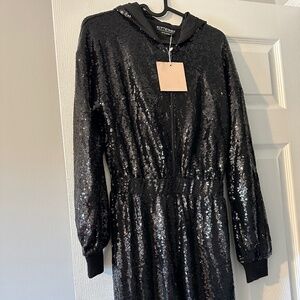 NWT Kittenish Black Sequin Jumpsuit